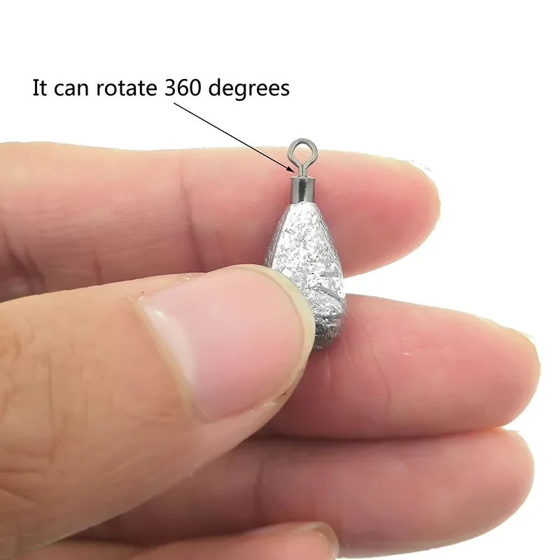 OUTKIT 10 unids/lote, plomos de plomo de agua de alta calidad, giratorios, peso de plomo de pesca, señuelos de plomo de pesca, peso para 3g 5g 7g - imagen 3