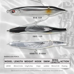 Hunthouse Libélula Crawler 80mm Popper Topwater Flotante