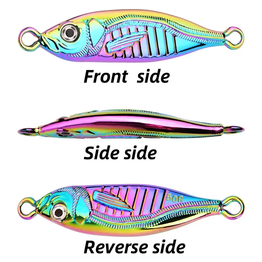 Juego de señuelos de Metal para pesca en el mar, Set de señuelos de Metal con impresión 3D de Little Jack VIB, plantilla de Metal lenta, trucha, atún, lubina, fundición a tierra, cuchara de Jigging, 12 piezas - imagen 3