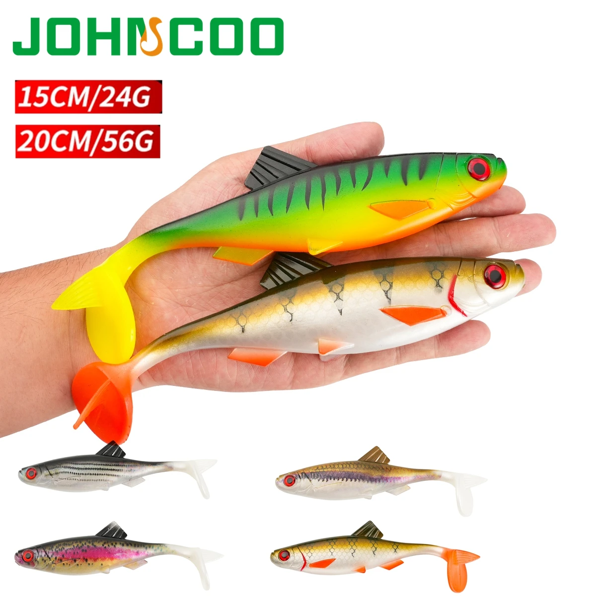 Señuelo SwimBait de vinilo hundible para lucio y perca