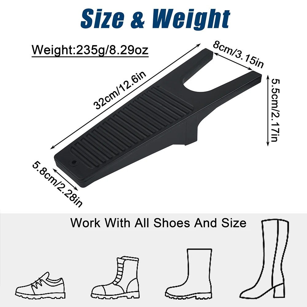 Extractor de botas, removedor de zapatos, gato de botas con agarre resistente, extractor de botas de plástico, ayudante para botas de trabajo de cazadora de vaquero de goma, herramienta - imagen 2