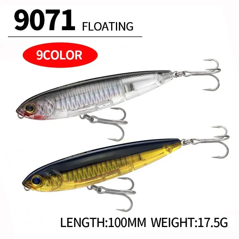 Señuelos de Pesca de lápiz de superficie, cebo duro Artificial, Swimbait flotante, Wobbler, trucha, lubina, 100mm, 17,5g - imagen 3