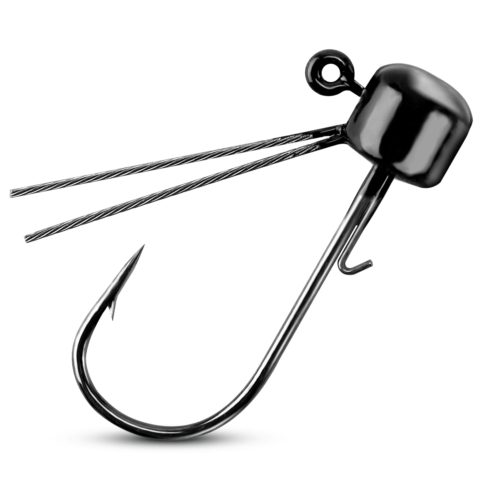 5 uds Ned Rig anzuelo con cabeza de anzuelo, cabezas de plantilla de setas sin malezas, anzuelos de pesca de lubina para señuelos blandos, Swimbaits, gusanos de agua dulce 3,5g-6,5g