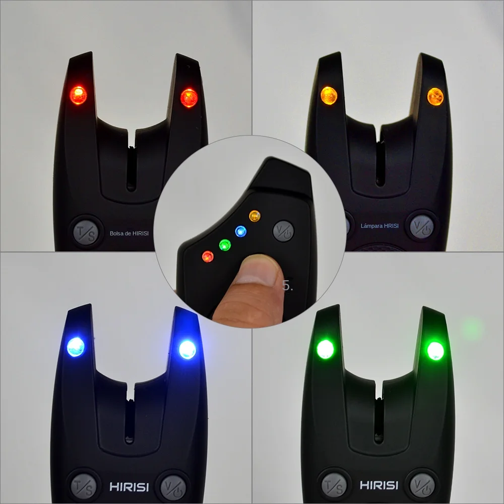 Hirisi-Juego de alarma de pesca de carpa inalámbrico, resistente al agua, alarmas de picadura de pesca, indicador de picadura de pesca, accesorios de pesca S5 - imagen 4