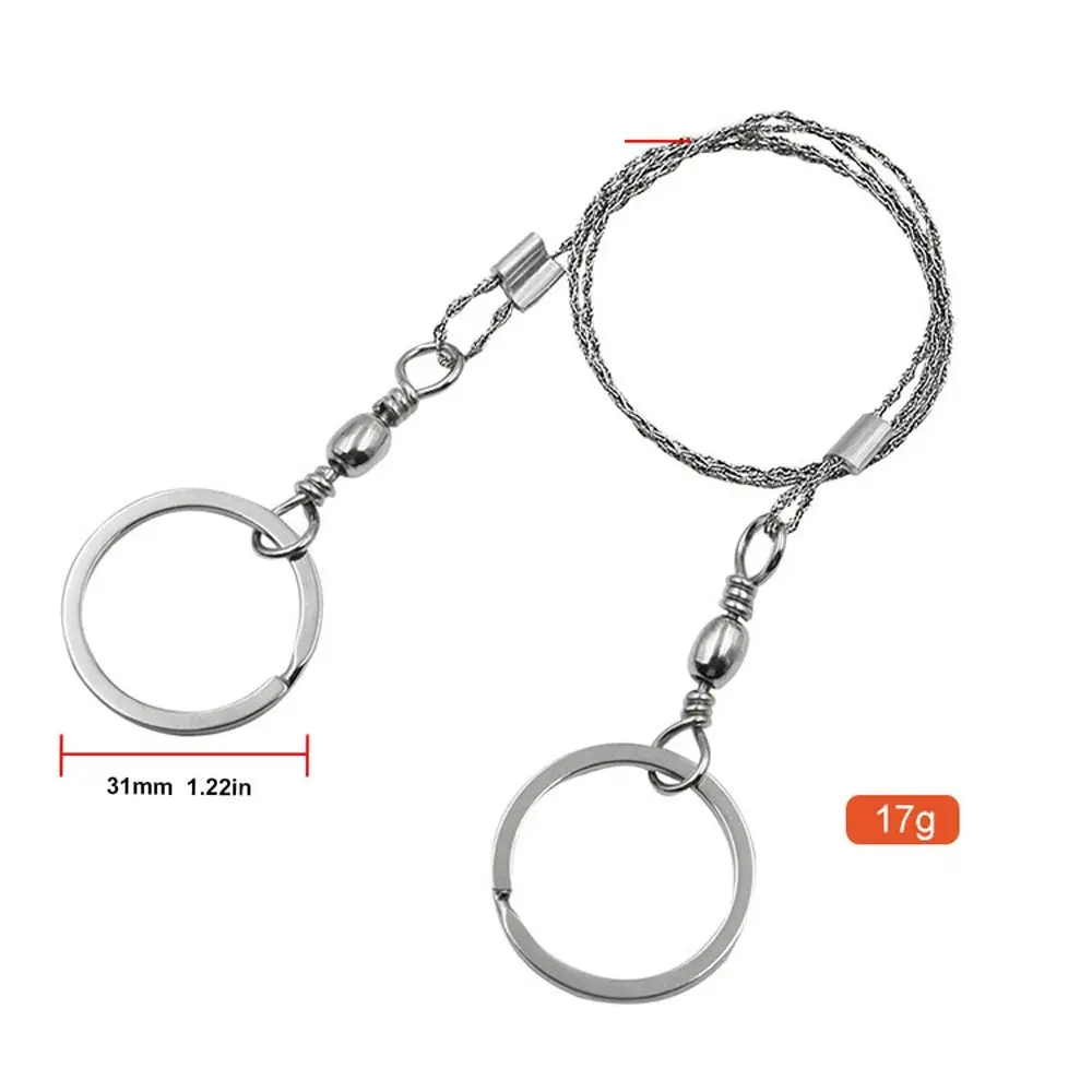 Sierra de cuerda de supervivencia de acero inoxidable, bobinado en espiral portátil, sierra de alambre de acero inoxidable resistente al desgaste, sierra fácil, viaje y Camping - imagen 5