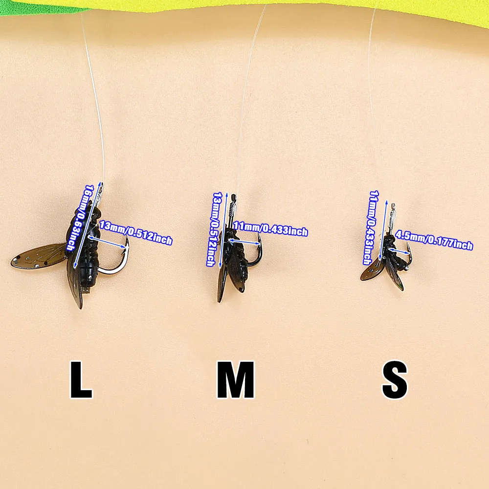 3 ganchos antienredos, línea de cebo para moscas, tarjeta de grupo, cuerda para moscas, señuelo de pesca, cebo falso, anzuelo para moscas para deportes al aire libre - imagen 4