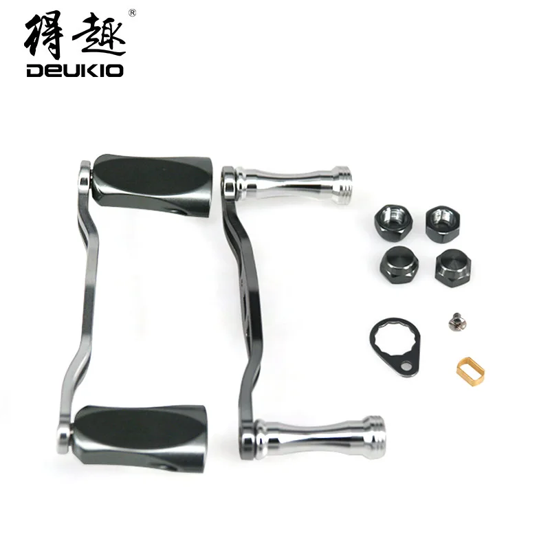 Carrete de pesca DIY, modificación de 85MM, mango de doble agarre de Metal para S/D/A, carrete de Baitcasting, carrete de tambor, piezas de repuesto de pesca - imagen 4