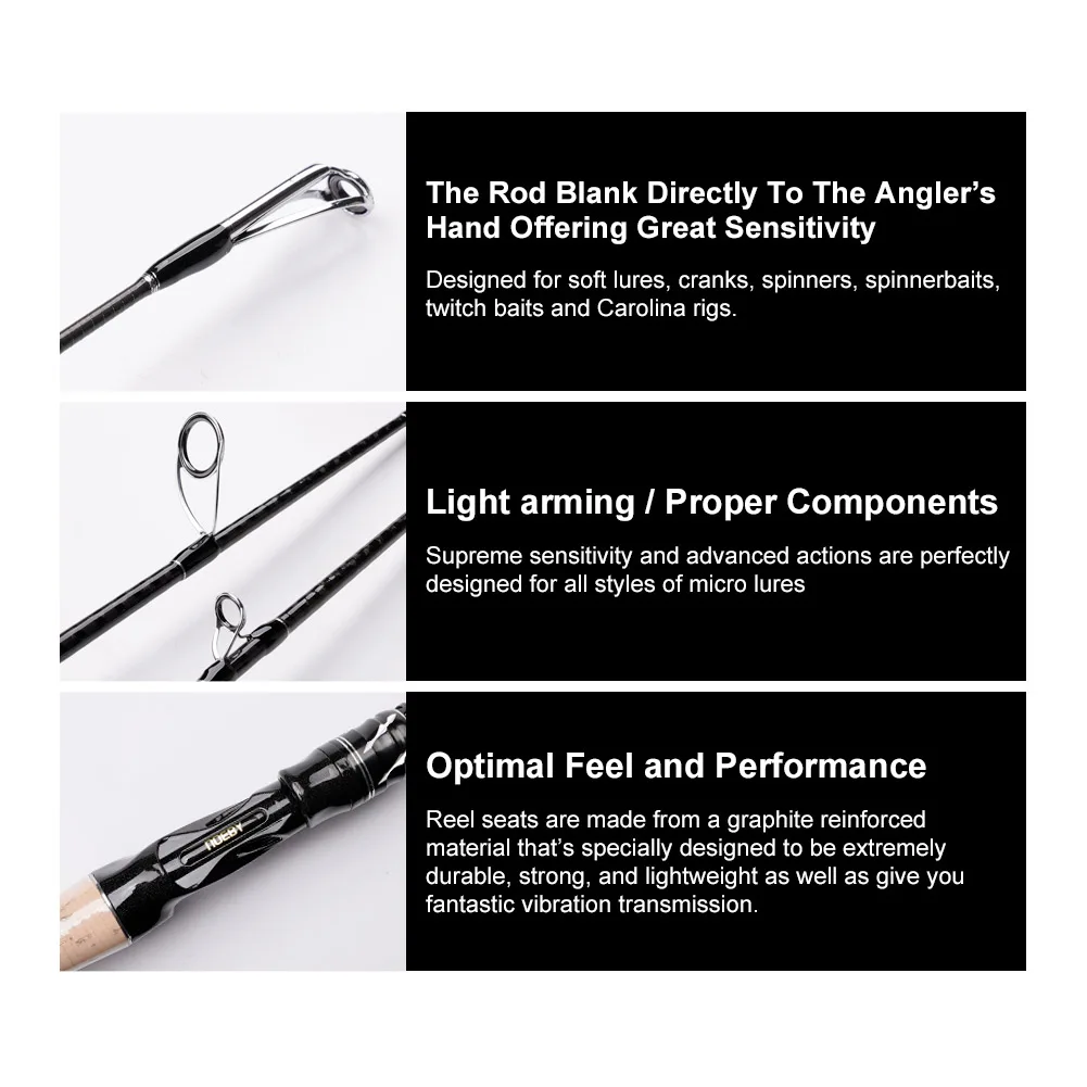 Noeby-C caña de pescar giratoria, acción rápida, cañas de lanzamiento de agua dulce, juego medio, agua dulce salada, 7-28g, 10-40g, 2,13m, 2,29m - imagen 4
