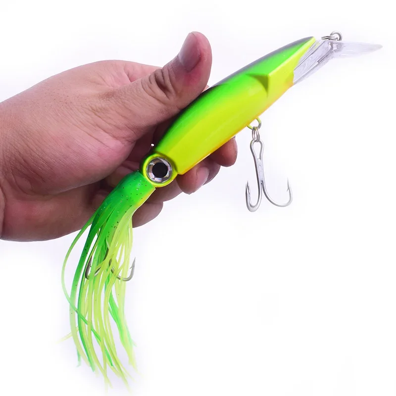Señuelo grande para Pesca en el mar, 23cm, 44g, cebo de calamar biónico, plantilla Wobbler, señuelo de Pesca para curricán, cebo duro Artificial, aparejos de Pesca, 1 ud. - imagen 3