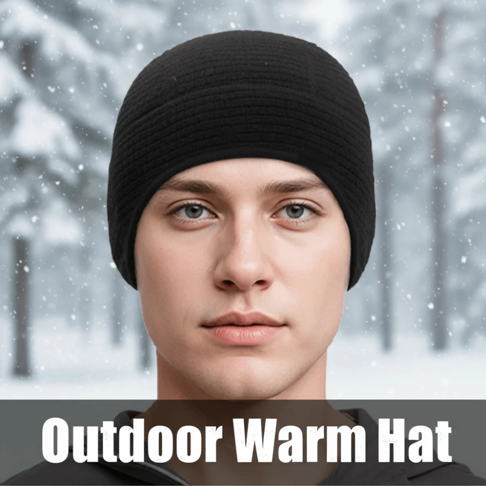 Gorros con protección para los oídos para correr, gorro cálido de lana para correr, gorro deportivo de invierno con absorción de sudor, gorro cálido para exteriores a prueba de viento para ciclismo