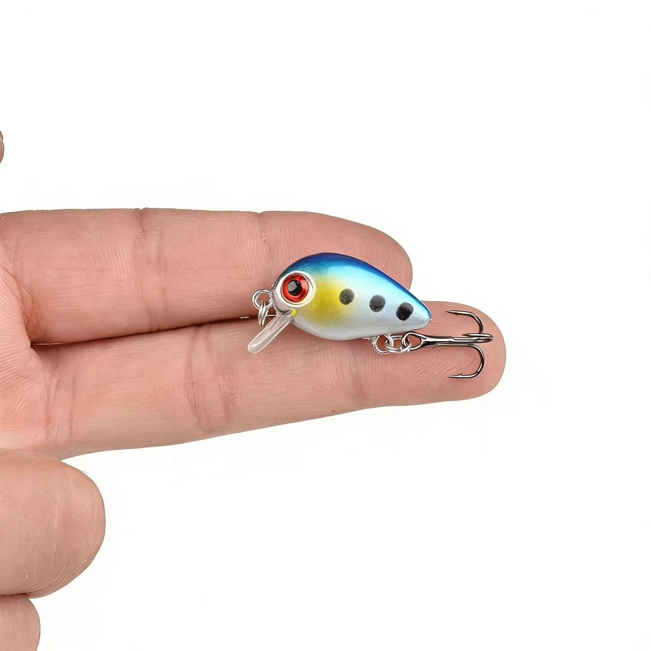 1 Uds Mini señuelo de pesca con manivela Wobblers 3cm 1,6g Crankbait Isca cebo Artificial 3D Eye Bass Pike Jerkbait pesca aparejos de pesca - imagen 5