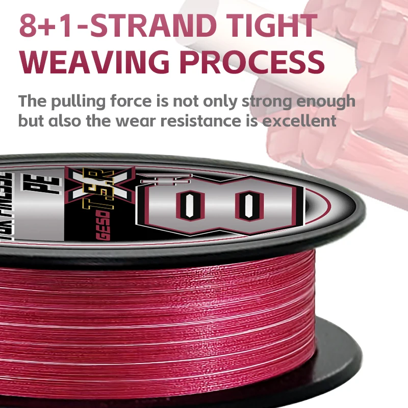 Línea de pesca trenzada YGKX 100/150/200M X8 + 1 línea de PE línea de pesca de mar multifilamento japonés súper fuerte línea de carpa línea de trucha - imagen 3