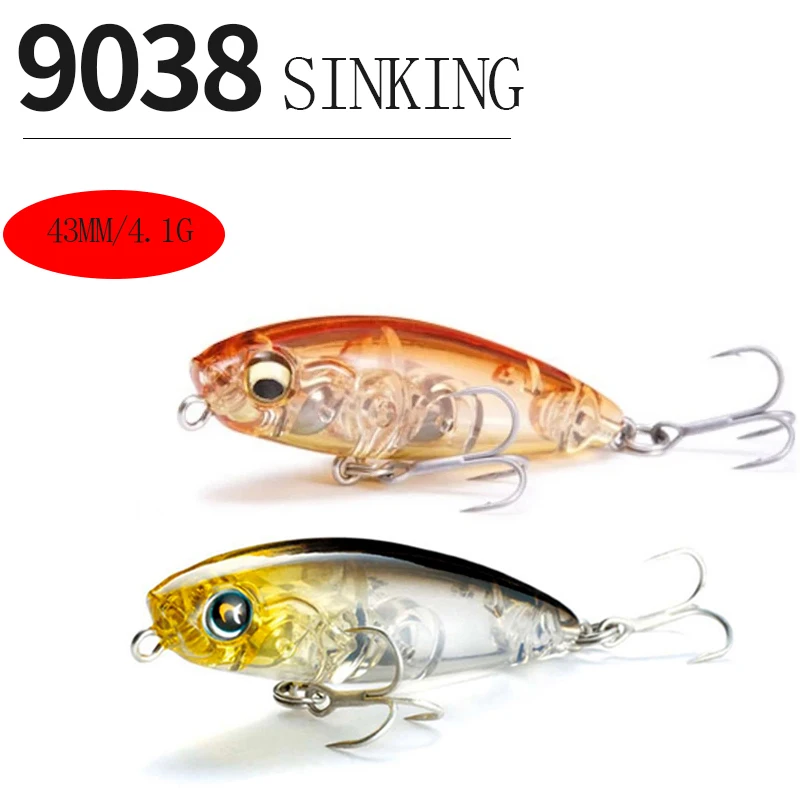 Mini Señuelos de Pesca con lápiz que se hunden, 43mm, 4g, cebo duro Artificial láser, Wobbler para trucha, lubina, equipo de Swimbait de plástico - imagen 4