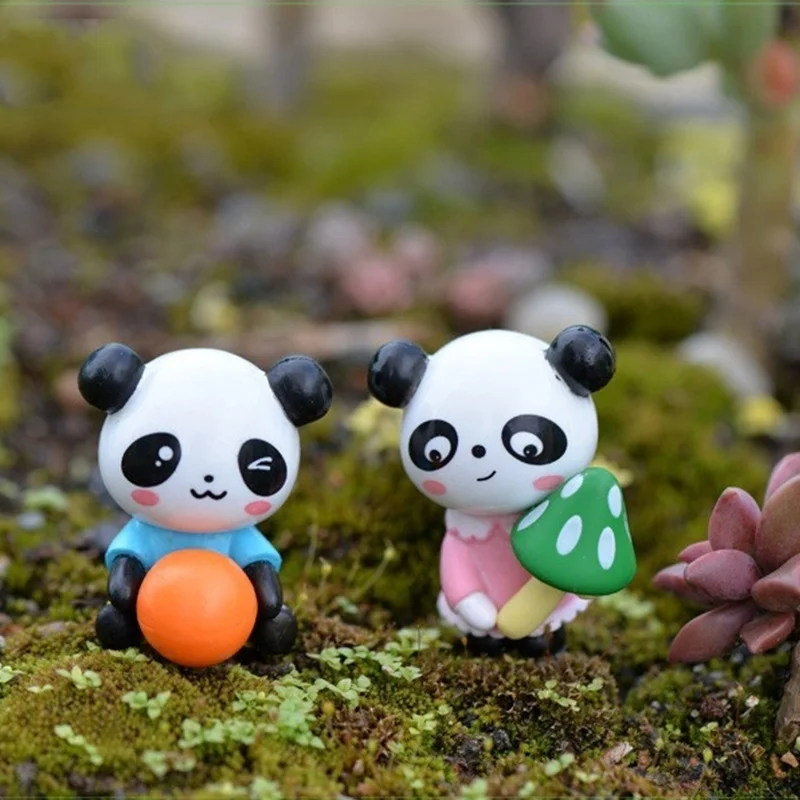 Figuras mini de Panda para casa de muñecas y terrario - imagen 3