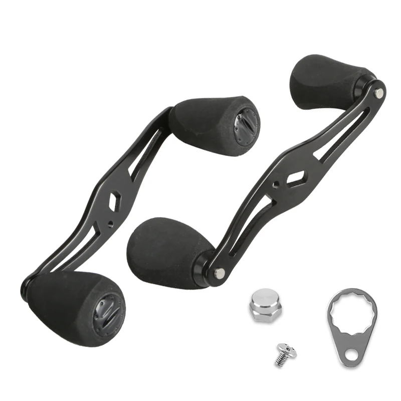 Mango de carrete de pesca, mango de Metal, perilla de EVA, brazo de carrete de pesca, carrete de pesca de fundición de cebo, carrete de tambor basculante para pesca - imagen 5