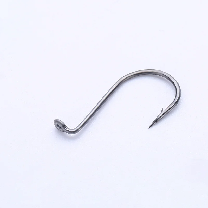 Gancho grande de 100 piezas para pesca en el mar, Círculo de Ojos de agua salada, ángulo recto, Trichiurus hautela, cola de pelo, accesorios de pesca - imagen 3