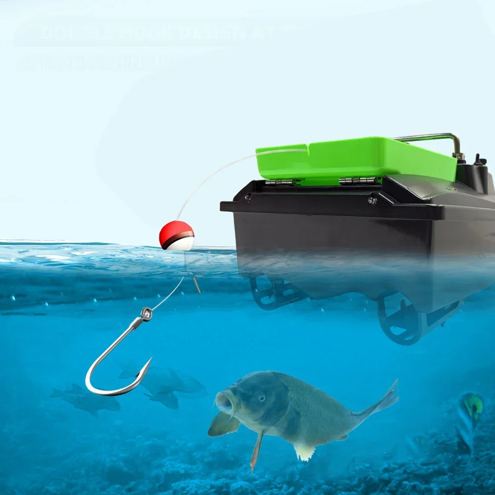 MBLN Barco de cebo para pesca de carpa, doble caballete, carga de 2 kg, alcance remoto de 300 m, velocidad de 1 m/s, herramienta de cebo de precisión para pescadores - imagen 5