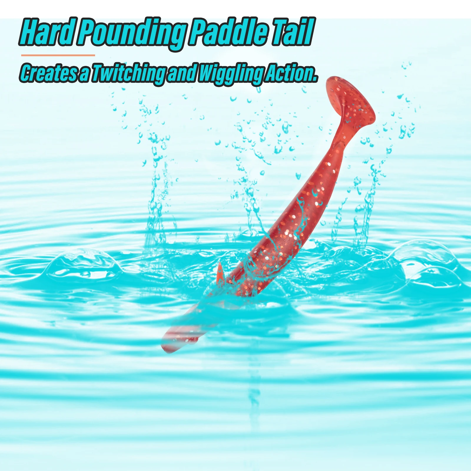 Señuelo de plástico suave para pesca, cebo de gusano de silicona, Swimbaits Glow, Texas Rig, Drop Shot Rig, Crappie Bass, trucha, sábalo, Pike, 10g, 8 piezas - imagen 5