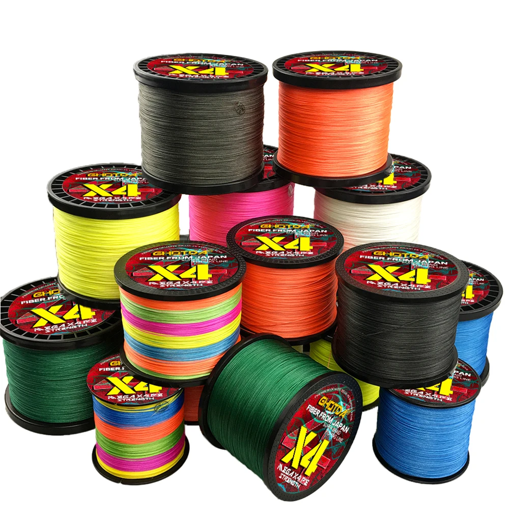 GHOTDA-sedal de pesca de carpa, 1000M, 4 hebras, alambre multifilamento trenzado, súper fuerte, duradero, suave, aparejos de pesca de 10 libras a 80 libras - imagen 5