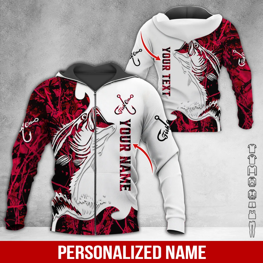 PLstar Cosmos-Sudadera con capucha y cremallera para hombre, suéter con nombre personalizado, estampado 3D de amor y pesca, informal, a la moda, para otoño, QDY5 - imagen 3