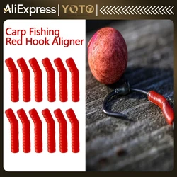 10 Uds. Alineador de anzuelo de pesca de carpa roja, manguitos deflectores de aparejo para antienredos, accesorio esencial para aparejo de carpa para anzuelo mejorado Setti