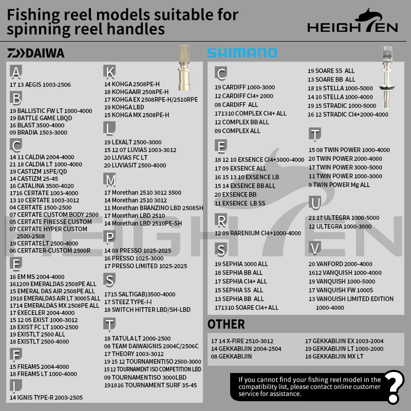 HEIGHTEN Carrete de carbono giratorio, mango de 90mm para Shimano Daiwa - imagen 5