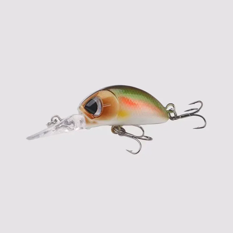 1 Uds nuevo diseño japonés señuelo de Pesca duro 5,5 cm/4g Mini cebo de manivela para Lucio perca lubina flotante Crankbait Pesca Minnow - imagen 5