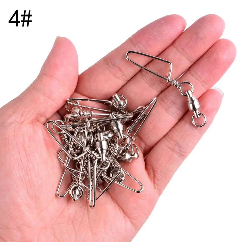 Conector giratorio de pesca a presión, 10/50 piezas, 0 #-6 #, anzuelo, señuelo, accesorios de pesca de carpa - imagen 5