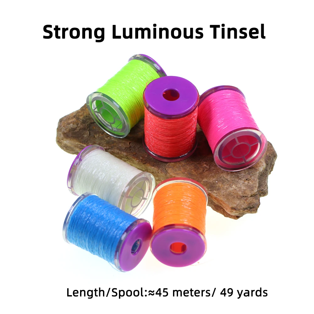 Wifreo-anzuelo de ayuda de oropel luminoso, 6 colores, plantilla, señuelo, aparejo Sabiki, Streamer, Midge, Ninfa, cuerpo, ala, piernas, cola, atado de moscas, Material - imagen 3