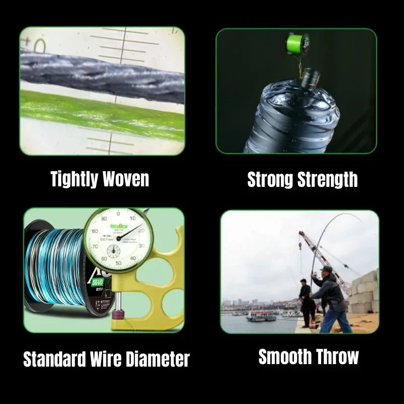 PE-X12 500/300/100M hilo de pescar trenzado 12 hebras súper fuerte suave multifilamento multicolor duradero alambre de agua salada de mar - imagen 5