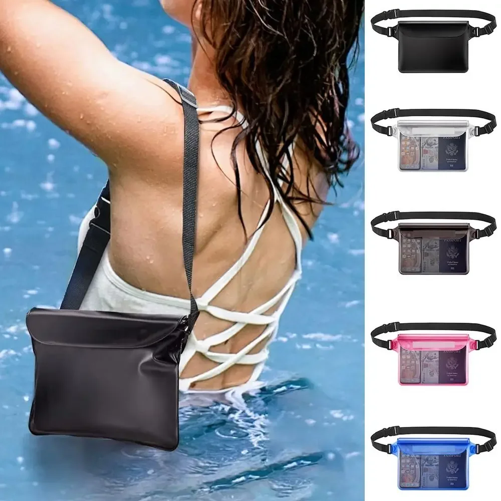 Nuevo Bolsa para teléfono móvil de PVC, bolsa de almacenamiento para pantalla táctil de gran capacidad, bolsa impermeable para natación