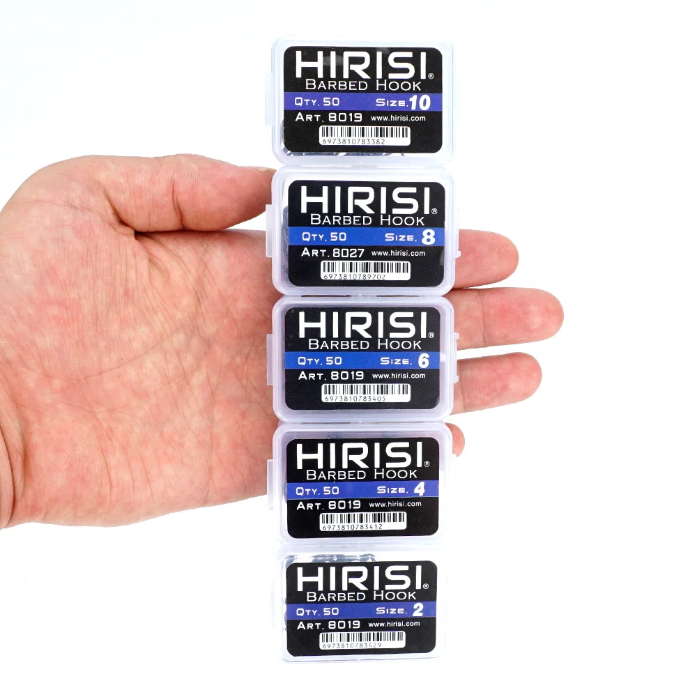 50 Uds. Anzuelos de pesca carpa, garra con púas, revestimiento PTFE, ojos acero inoxidable alto carbono 8019 - imagen 5