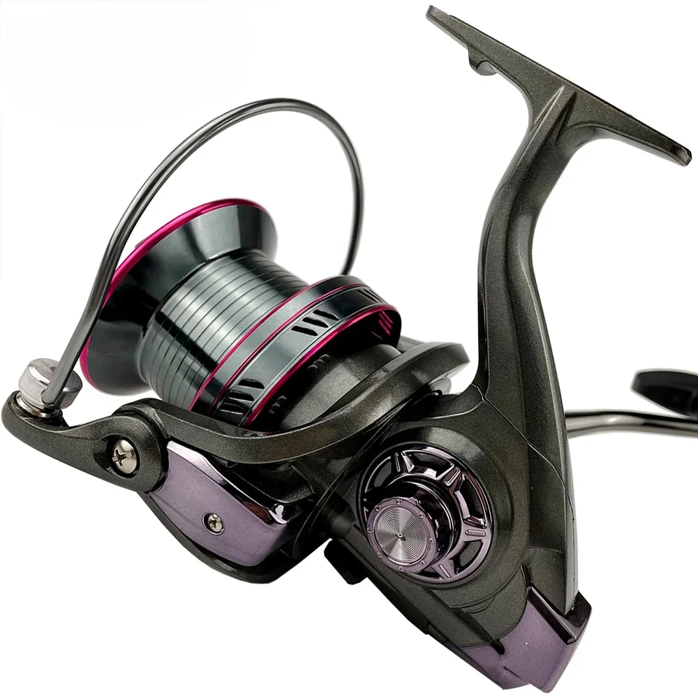 Carrete de pesca giratorio de agua salada, arrastre máximo de 30kg/66LB, carrete de Metal de gran capacidad, relación de engranaje 4,0:1, pesca en barco marino, serie 9000-12000 - imagen 3