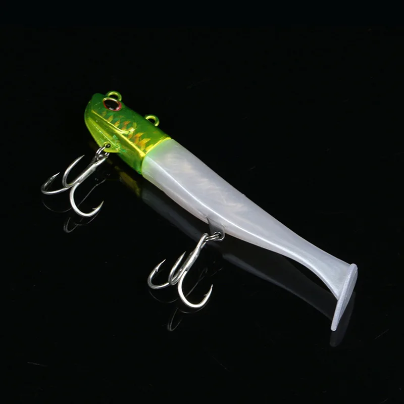 Cebo de cabeza de Lucio Minnow, cebo suave de 27g, perca de pesca de arenque, cebo de perca de patio de barco - imagen 3