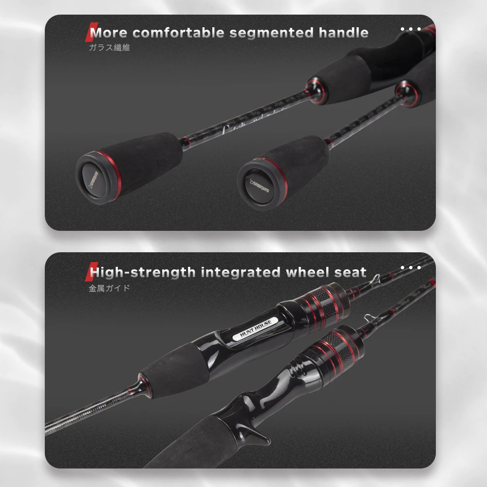 Hunthouse-caña de pescar de fibra de carbono, 1,68 m, 88,5g, UL, 3-10g, línea WT 3-10LB, para Río Stream - imagen 5