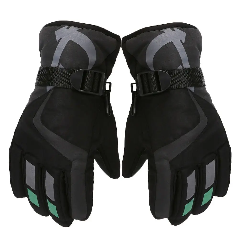 Lindos guantes de esquí a prueba de viento para niños, guantes antideslizantes gruesos y cálidos para niños, impermeables, cálidos para invierno, Snowboard para nieve - imagen 3