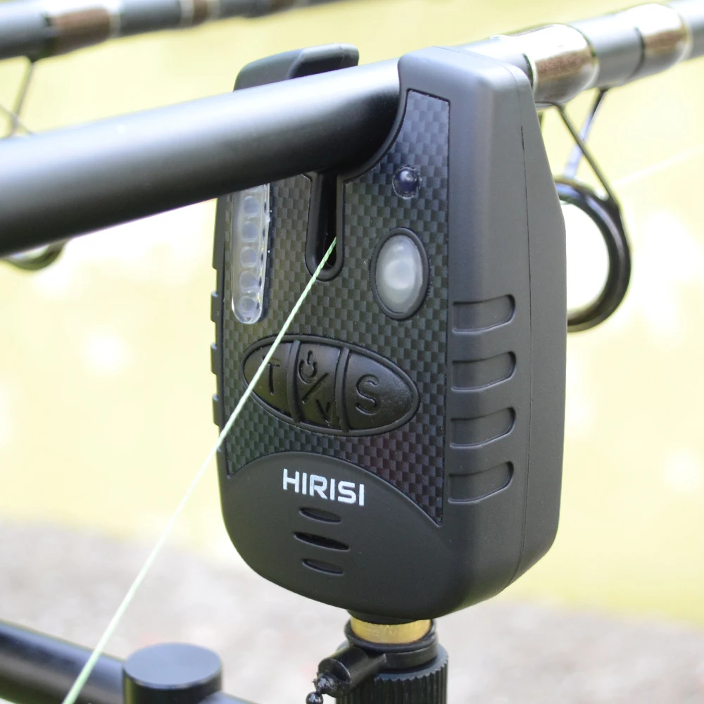 Hirisi 3 uds alarmas de pesca con Swinger de pesca Color rojo/verde/azul conjunto de indicadores de alarma de mordedura de Pesca B14A accesorios de pesca - imagen 4
