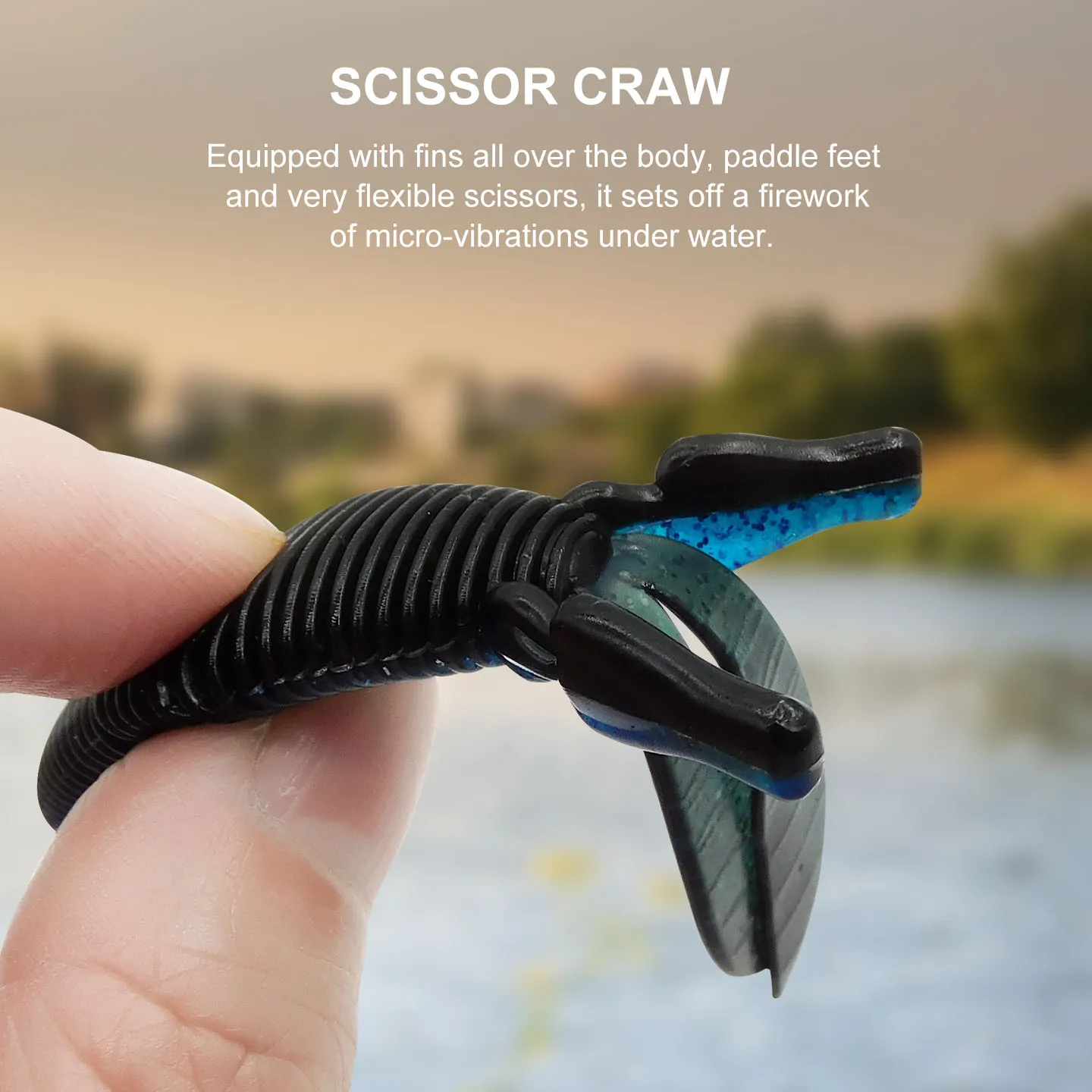 ESFISHING-señuelo de pesca suave, cebo de pesca perfumado MD de cangrejo de plástico, 95mm, para lubina, perca, bagre - imagen 2