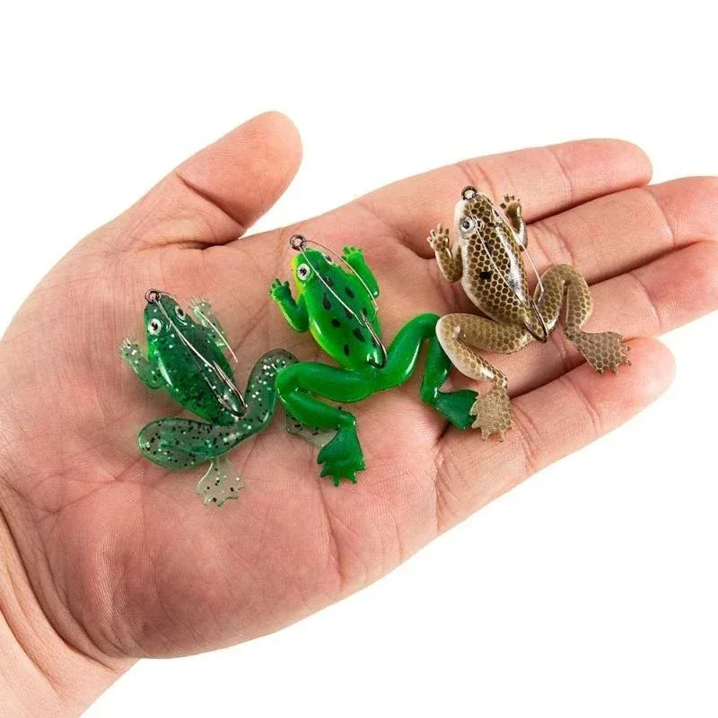 Señuelo con anzuelo de 6cm y 5g, cebo blando en forma de rana, señuelo Artificial, cebo de rana de imitación para pescar, 1 ud. - imagen 5