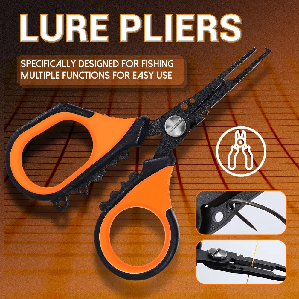 ZUKIBO-micro alicates de pesca multifunción, revestimiento de PTFE, agarre antideslizante, herramientas de pesca, accesorios para pesca en agua salada y agua de mar - imagen 2