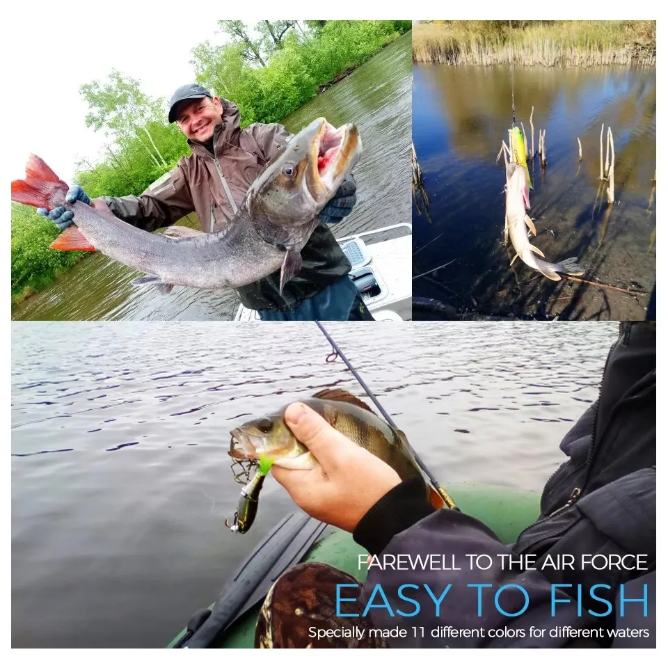 BEARKING Crankbait Minnow – Señuelo artificial Popper para spinning - imagen 5