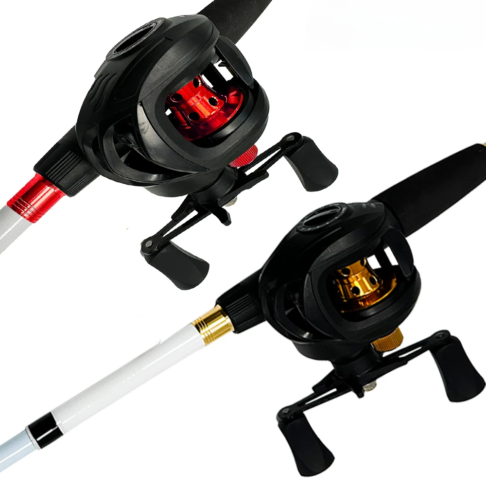 Carrete de Pesca de fundición larga, relación de engranaje 7,2: 1, alta velocidad, arrastre máximo de agua salada, carrete de Baitcasting de 8KG, mano izquierda/derecha con Kit de línea - imagen 4