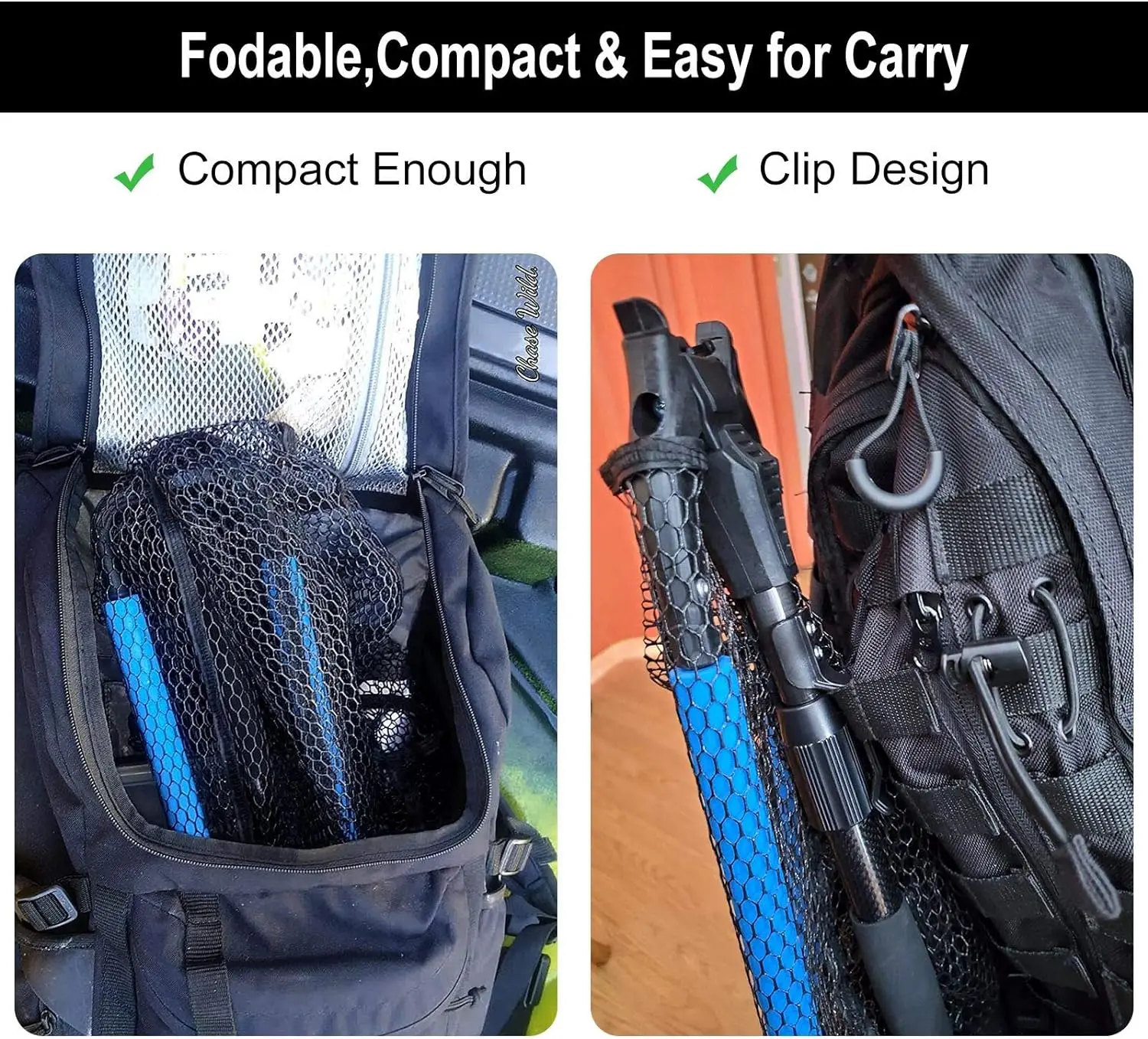 Nueva red de pesca flotante, red de aterrizaje telescópica plegable de aleación de aluminio, mango retráctil, malla de nailon, accesorios de pesca de mar - imagen 4