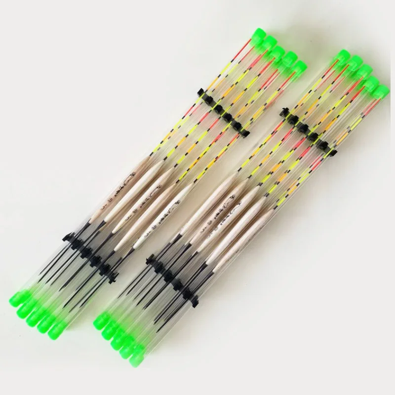 10 unids/lote juego de flotadores de pesca flotador de pesca Balsa ligero flotador de pesca sensible indicador de mordedura de pesca accesorios de pesca - imagen 4