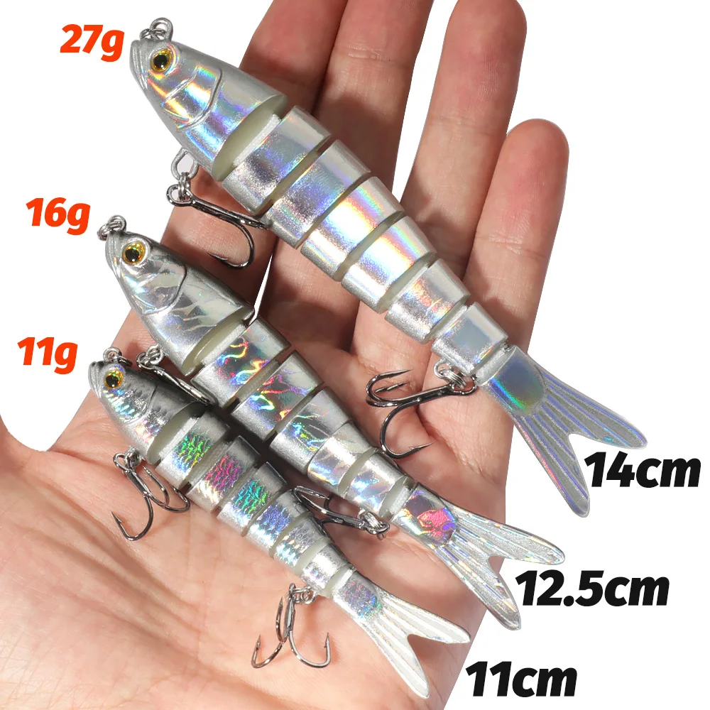 Swimbait-anzuelo triple para Pesca de carpa, señuelo de lápiz que se hunde, 3 piezas, 11g, 16g, 27g - imagen 3