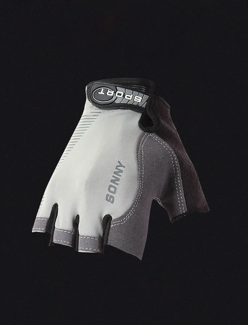 1 par de guantes de ciclismo de medio dedo antideslizantes y antisudor, guantes para montar en bicicleta, guantes para bicicleta de montaña y carretera a prueba de golpes para hombres - imagen 4