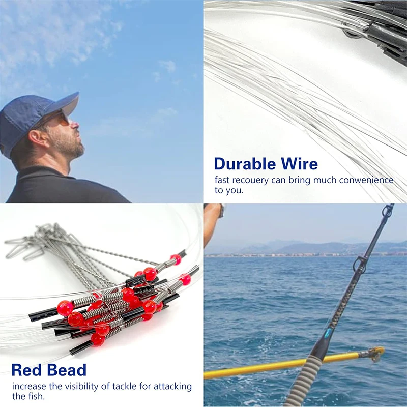Bajada de pesca nylon con giratorios y mosquetones – 2 brazos - imagen 5