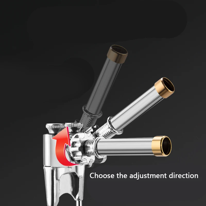 Soporte de caña de pescar plegable ajustable, estante de soporte de dos varillas, herramienta de soporte de poste giratorio de 360 grados, accesorios de herramientas de pesca - imagen 5