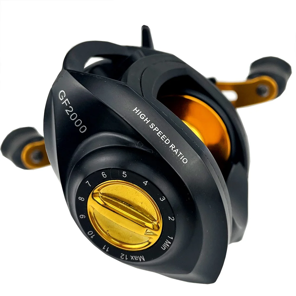 Max Drag Pwoer-carrete de Baitcasting de 8kg con fuerte sistema de frenado magnético y 17 + 1BB 7,2: 1 para una fundición más suave y larga