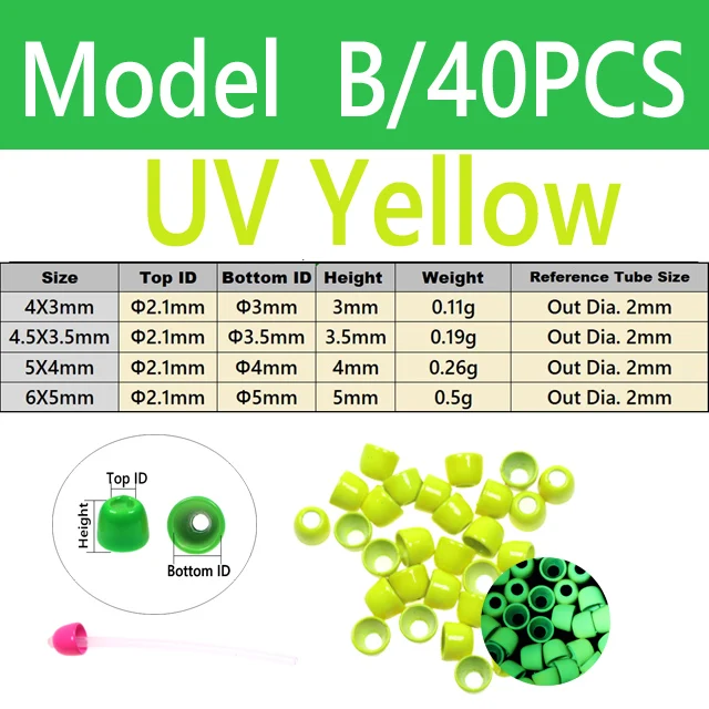 B 40PCS Yellow